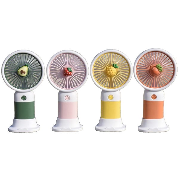 Mini Fruit Cartoon Handheld Fan – Cool Summer Portable Fan for Kids & Travel Use