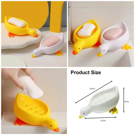Duck Soap Dish | Cute & Drainable Soap Holder for Bathroom & Kitchen
