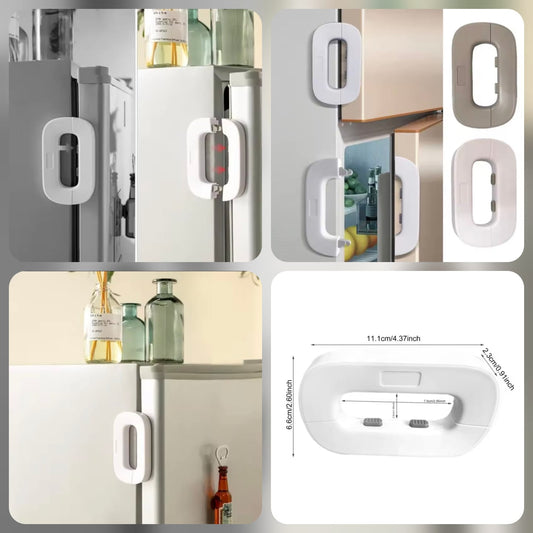 Self-Adhesive Fridge Lock | No-Drill Safety Lock for Refrigerator, Drawers & Cabinets