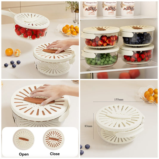 Fruit Drain Basket Strainer | Wash & Drain Colander for Fruits, Vegetables & Pasta