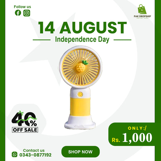 Mini Fruit Cartoon Handheld Fan – Cool Summer Portable Fan for Kids & Travel Use