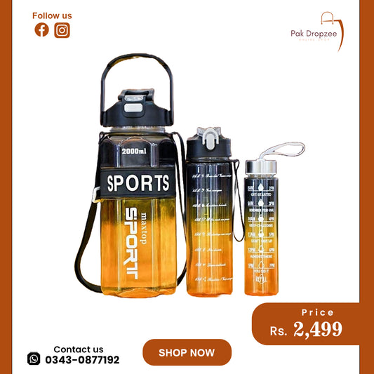 3Pcs Set – High Quality Gradient Water Bottles
