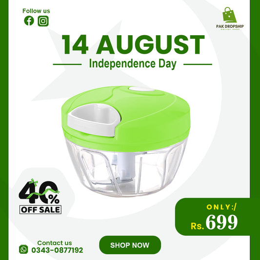 Speedy Manual Food Chopper – Hand Pull Vegetable & Fruit Mincer | Onion, Nuts, Blender & Mixer