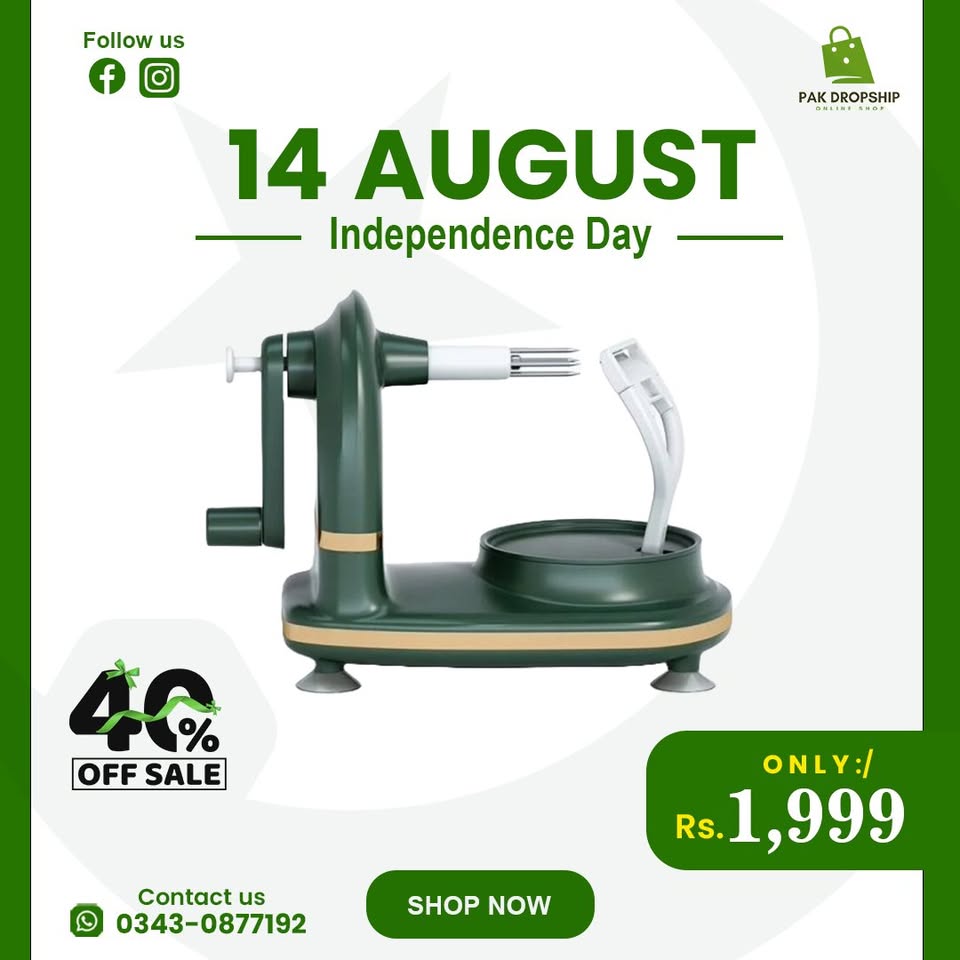 Manual Fruit Peeler – Rotating Hand-Operated Kitchen Peeling Machine