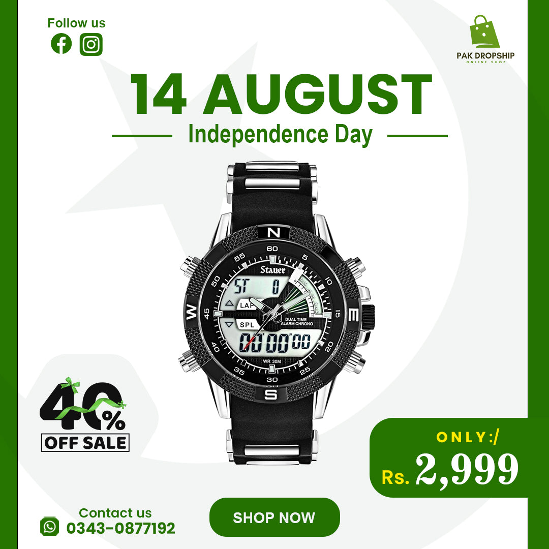 Besnew Digital Quartz Watch for Men – Luxury Sports Wristwatch | Fashion Casual Style