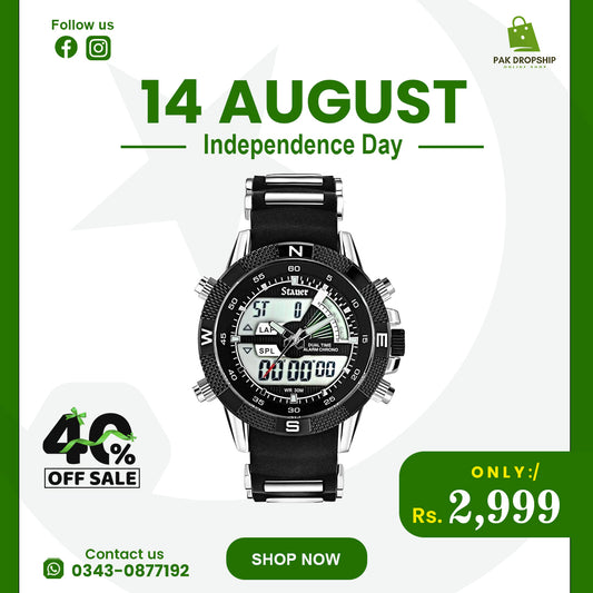 Besnew Digital Quartz Watch for Men – Luxury Sports Wristwatch | Fashion Casual Style